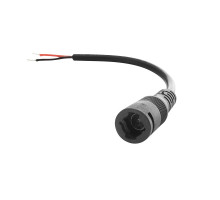Napájecí kabel s konektorem DC 5,5 x 2,1mm, 1x zásuvka, 15cm, 24V, 5A, AWG20, černý se zámkem