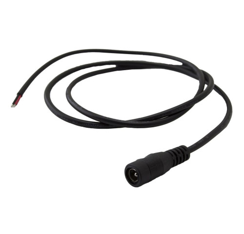 Napájecí kabel s konektorem DC 5,5 x 2,1mm, 1x zásuvka, 50cm, 24V, 3A, AWG22, černý Napájecí kabel s konektorem DC 5,5 x 2,1mm, 1x zásuvka, 50cm, 24V, 3A, AWG22, černý