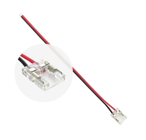 Spojka pro COB pásky 8mm, LED- napájecí kablík 15 cm, 2p