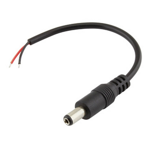 Napájecí kabel s konektorem DC 5,5 x 2,1mm, 1x vidlice, 15cm černý Napájecí kabel s konektorem DC 5,5 x 2,1mm, 1x vidlice, 15cm černý