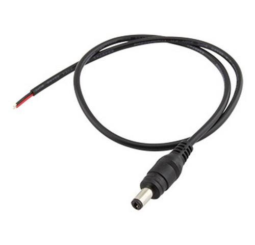 Napájecí kabel s konektorem DC 5,5 x 2,1mm , 1x vidlice, se zámkem 50cm černý Napájecí kabel s konektorem DC 5,5 x 2,1mm , 1x vidlice, se zámkem 50cm černý