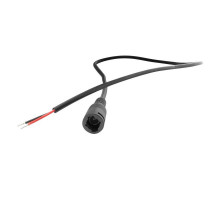 Napájecí kabel s konektorem DC 5,5 x 2,1mm, 1x zásuvka, 50cm, 24V, 5A, AWG20, černý se zámkem Napájecí kabel s konektorem DC 5,5 x 2,1mm, 1x zásuvka, 50cm, 24V, 5A, AWG20, černý se zámkem