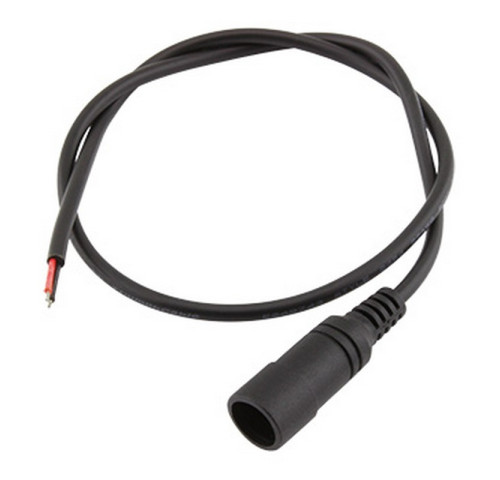 Napájecí kabel s konektorem DC 5,5 x 2,1mm, 1x zásuvka se zámkem, 50cm černý Napájecí kabel s konektorem DC 5,5 x 2,1mm, 1x zásuvka se zámkem, 50cm černý