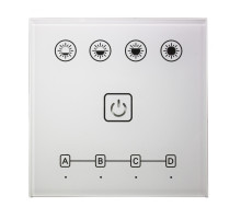 RF stmívač 4-zónový, panel dotykový, do zdi - 4739220
