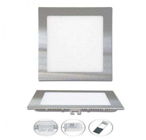 LED vestavné svítidlo WSQ - 12W, teplá bílá 2700K, 940Lm, hranaté, chrom