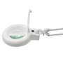 LED stolní lupa s osvětlením, 5D, 2,25X, se svorkou, bílá - FKtechnics LED stolní lupa s osvětlením, 5D, 2,25X, se svorkou, bílá - FKtechnics