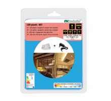 Sada LED pásku 5m vč. adaptéru, 800Lm/m, 9W/m, bílá 4000K 