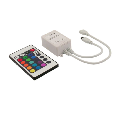 Ovladač pro RGB LED pásky s DO (IR), 3x2A, 12/24V, ind. kód, 24 tl.