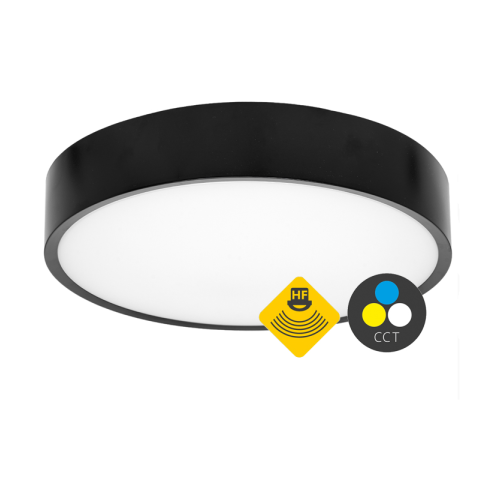 LED stropní svítidlo MARTIN s čidlem pohybu 25W, 3000/4000K, 2750Lm, IP65 - černé LED stropní svítidlo MARTIN s čidlem pohybu 25W, 3000/4000K, 2750Lm, IP65 - černé