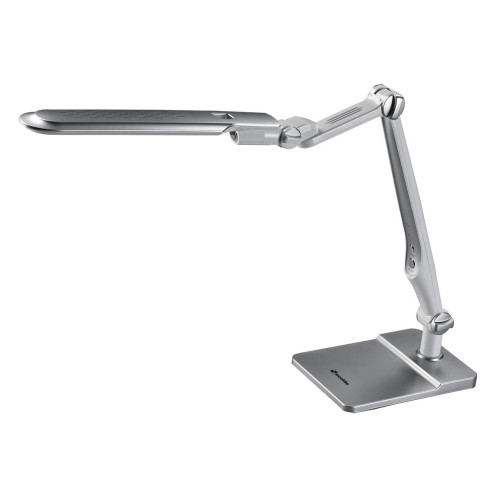 LED stmívatelná stolní lampa MATRIX - 10W, 600Lm, volba teploty světla, stříbrno-bílá