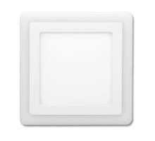 LED vestavné svítidlo DUO - 18+6W, 2700/4000K , 1530+160Lm, hranaté