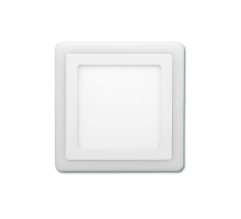 LED vestavné svítidlo DUO - 6+3W, 2700/4000K , 400+80Lm, hranaté