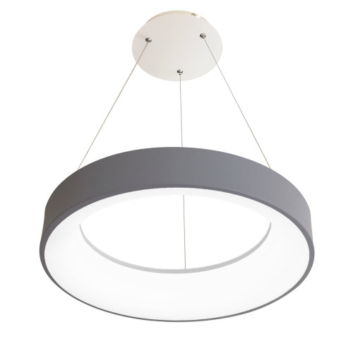 LED závěsné svítidlo NEST 40W, 2600Lm s dálkovým ovladačem, kulaté - šedé