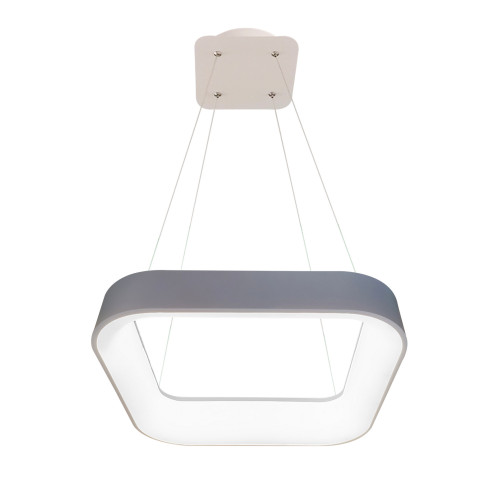 LED závěsné svítidlo NEST 40W, 2600Lm s dálkovým ovladačem, hranaté - šedé