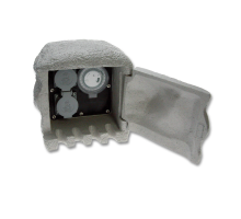 XSTA-222GT - Zahradní kamenný sloupek s časovačem 2x zásuvka - Ecolite XSTA-222GT - Zahradní kamenný sloupek s časovačem 2x zásuvka - Ecolite