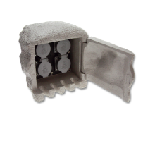 XSTA-224G - Zahradní kamenný sloupek 4x zásuvka - Ecolite XSTA-224G - Zahradní kamenný sloupek 4x zásuvka - Ecolite