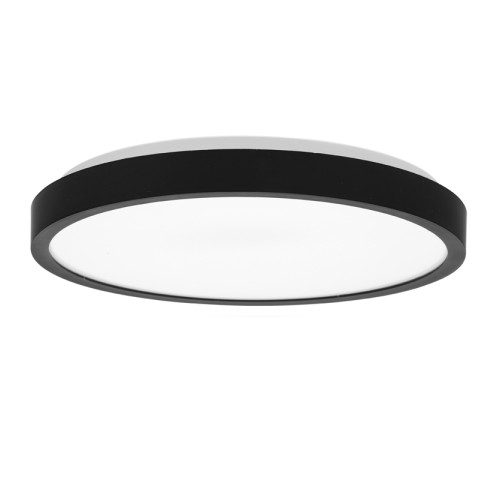 LED nástěnné a stropní svítidlo LIRA, 18W, bílá 4000K, 1800Lm, IP44, černé