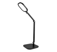 LED stolní pracovní lampa 2v1, 15W, 3000 - 6500 K, Ra >96, stmívatelná, černá, šroub/podstavec