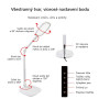 LED stolní pracovní lampa 2v1, 15W, 3000 - 6500 K, Ra >96, stmívatelná, bílá, šroub/podstavec LED stolní pracovní lampa 2v1, 15W, 3000 - 6500 K, Ra >96, stmívatelná, bílá, šroub/podstavec