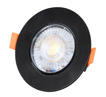 LED vestavné bodové svítidlo ZITA 7W, 3000-6000K, 560Lm, černé