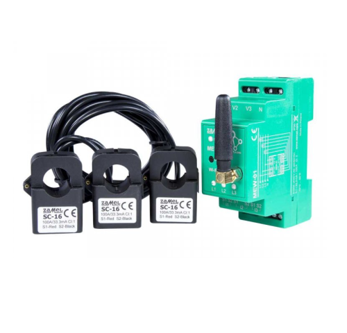 MEW-01 - Nepřímé měření spotřeby elektřiny s Wi-Fi a přes internet, 3 fáze, 100 A MEW-01 - Nepřímé měření spotřeby elektřiny s Wi-Fi a přes internet, 3 fáze, 100 A