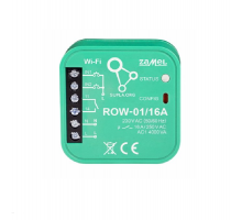 ROW-01/16 A - Wi-Fi 1x16 A spínací modul světel a el. zásuvek, SUPLA, 2 vstupy