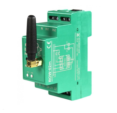 ROW-02m - Wi-Fi spínací/přepínací 2x 16A modul světel a el. zásuvek, SUPLA, 2 vstupy, 2 výstupy ROW-02m - Wi-Fi spínací/přepínací 2x 16A modul světel a el. zásuvek, SUPLA, 2 vstupy, 2 výstupy