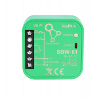 SBW-01 - Wi-Fi ovládání 1 brány, vrat, branky, SUPLA, 2 vstupy pro indikací koncových poloh