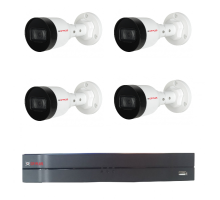 Kamerový set IP-6 (venkovní kompaktní IP kamery 4 Mpix, objektiv 3,6mm) 