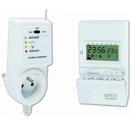 BT21 - Set bezdrátového termostatu s přijímačem - Elektrobock BT21 - Set bezdrátového termostatu s přijímačem - Elektrobock