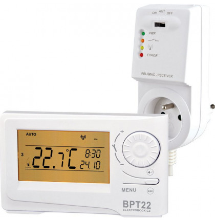 BT22 - Set bezdrátového termostatu s přijímačem - Elektrobock