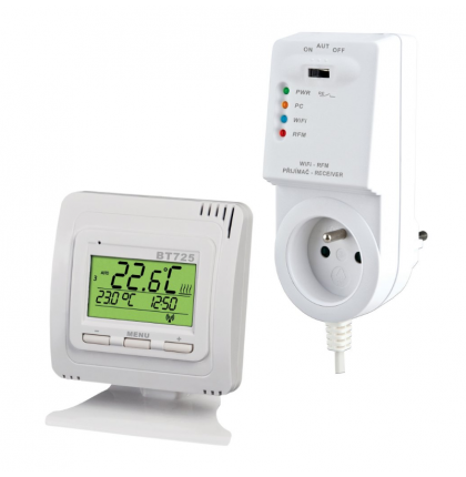 BT725 WiFi - Set bezdrátového termostatu s WiFi přijímačem - Elektrobock