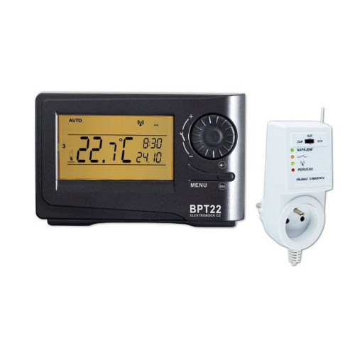 BT22-3-5 - Set bezdrátového termostatu s přijímačem, antracit - Elektrobock BT22-3-5 - Set bezdrátového termostatu s přijímačem, antracit - Elektrobock