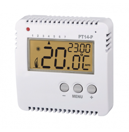 PT14-P - Prostorový programovatelný termostat  pro ovládání el. topení - Elektrobock