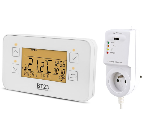 BT23 - Set bezdrátového termostatu s přijímačem - Elektrobock BT23 - Set bezdrátového termostatu s přijímačem - Elektrobock