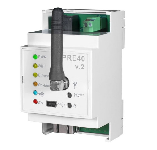 PRE40 - Převodník RS232 - Ethernet/WiFi na DIN - Elektrobock PRE40 - Převodník RS232 - Ethernet/WiFi na DIN - Elektrobock