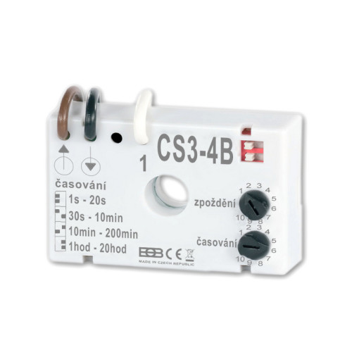CS3-4B Časový spínač pro ventilátory s možností zpoždění a v zapojení BEZ NULOVÉHO vodiče. CS3-4B Časový spínač pro ventilátory s možností zpoždění a v zapojení BEZ NULOVÉHO vodiče.