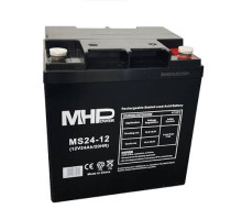MHPower MS24-12 olověný akumulátor AGM 12V/24Ah, Terminál T1 - M6