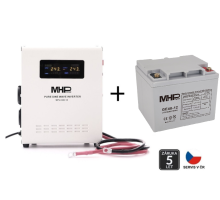 Záložní zdroj MHPower WPU-500-12, UPS, 500W, čistý sinus, 12V, SET s Gelovou baterií 40Ah