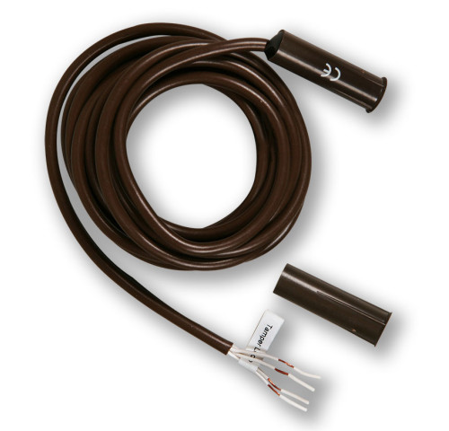 TAP-20T - Čtyřdrátový závrtný magnetický kontakt - hnědá