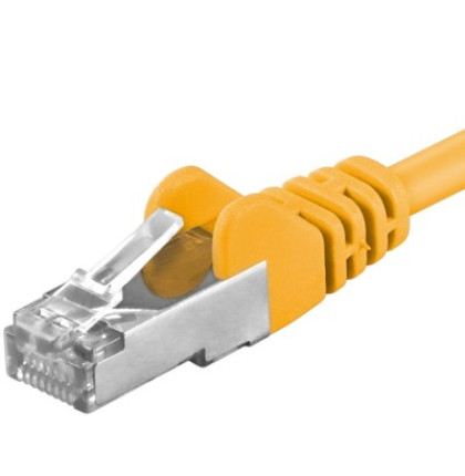 Premiumcord Patch kabel CAT6a S-FTP, RJ45-RJ45, AWG 26/7 5m žlutá