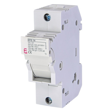 ETI pojistný odpínač EFD 14 1p se 2ks pojistek 50A k baterii ETI pojistný odpínač EFD 14 1p se 2ks pojistek 50A k baterii