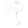 Solight LED stmívatelná stolní lampička s klipem bílá, 300lm, nastavitelná teplota světla, USB