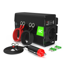 Green Cell INV16 Měnič napětí z 12V na 230V, 500W/1000W - čistý sinus