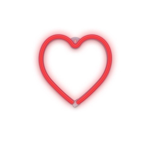 Dekorativní LED neon Srdce červené