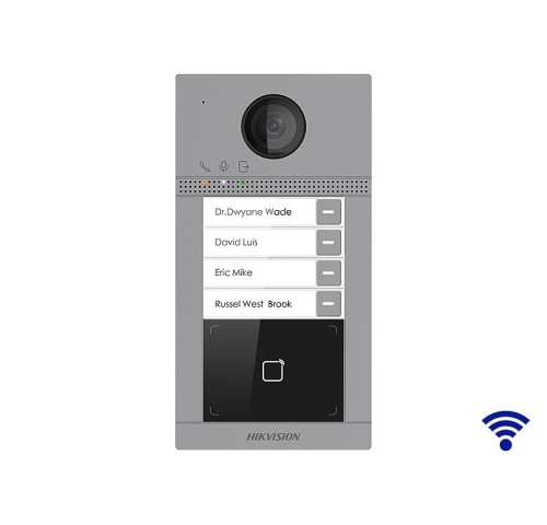 DS-KV8413-WME1(C) 2 Mpx Villa 4 tlačítková, dveřní stanice, Hliníkové šasi, Rozlišení…