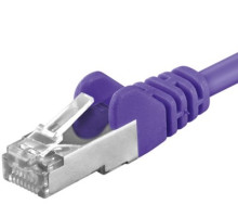 Premiumcord Patch kabel CAT6a S-FTP, RJ45-RJ45, AWG 26/7 0,5m fialová