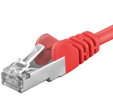 Premiumcord Patch kabel CAT6a S-FTP, RJ45-RJ45, AWG 26/7 0,25m červená