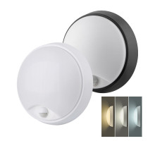 Solight LED venkovní osvětlení se senzorem, 3 CCT,  15/18/20W, 1800lm, 22cm, 2v1 - bílý a černý kryt