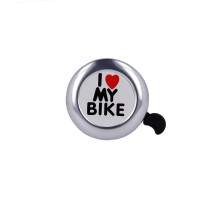 Zvonek na kolo (I love my bike) Forever Outdoor stříbrný